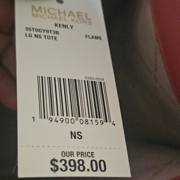 Michael Kors Red and Brown Signature Tote